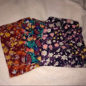 THREE pairs LulaRoe Tall and Curvy Leggings